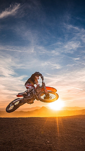 Ktm Bike, Beautiful, Sunset, Background HD phone wallpaper