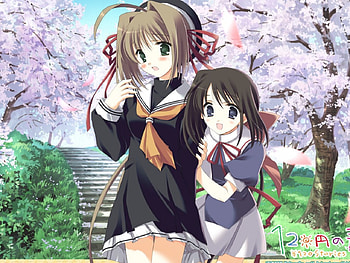 Friends, school uniform, school girl, anime, anime girls HD wallpaper