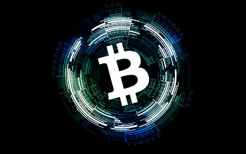 Bitcoin Logo Black Background , bitcoin, logo HD wallpaper