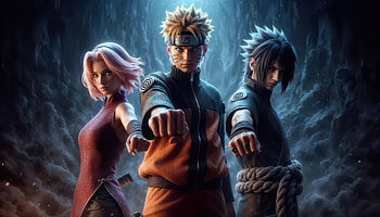 Team 7 2024, naruto, naruto-uzumaki, sasuke-uchiha, sakura-haruno, kakashi-hatake, anime, artwork, art, ai, artist, digital-art HD wallpaper