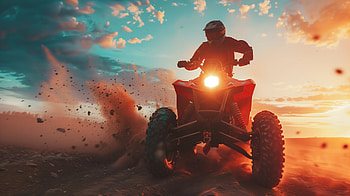 Thrilling Quad Adventure at Sunset -, quad HD wallpaper
