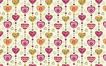 Hearts, wall, CG, color HD wallpaper
