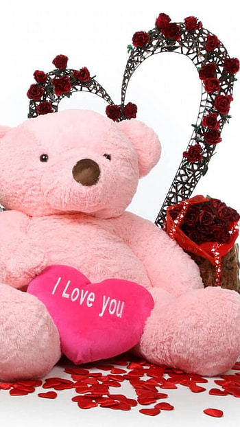 Teddy Bear, heart HD phone wallpaper