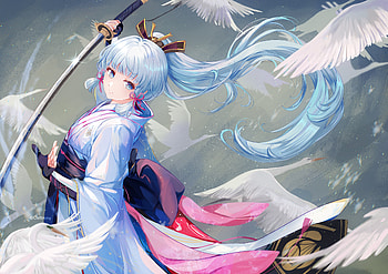 Kamisato Ayaka (Genshin Impact), video game, Genshin Impact HD wallpaper