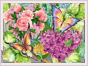 FLOWER HEARTS AND BUTTERFLIES, ART, BUTTERFLIES, HEARTS, ABSTRACT HD wallpaper