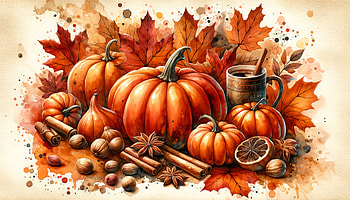 Autumn Harvest Pumpkins, pumpkin spice, pumpkin, Autumn, leaf, spices HD wallpaper