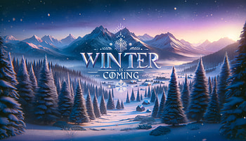 Winter is Coming, winter is coming, winter, mountain, snow, tree, Snowy Mountain HD wallpaper