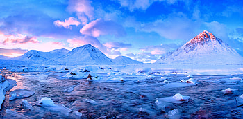 Nature, Rivers, Ice, Snow, Scotland, Mountain Landscape, Highlands HD wallpaper