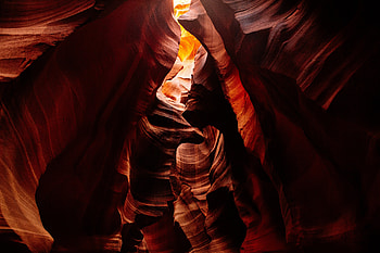 Cave, canyon, rocky slots HD wallpaper