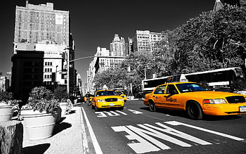 New York City, Yellow cab, Web HD wallpaper