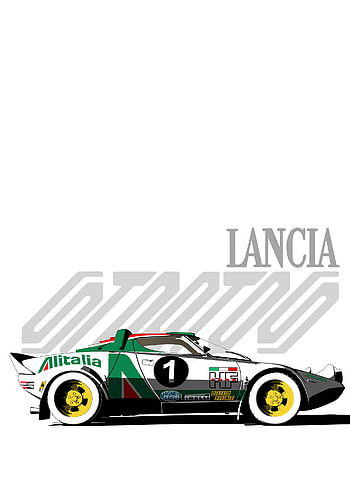 Lancia Stratos, Steve Uphill, Car Illustration, Automotive Design HD phone wallpaper
