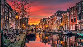 Netherlands Travels, Sunset in Katwijk, Beautiful , Dutch scenery HD wallpaper