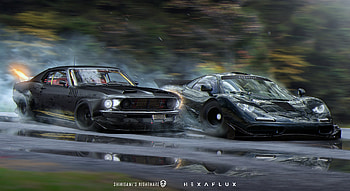 Supercars Rivals, cars, artist, artwork, digital-art, artstation HD wallpaper