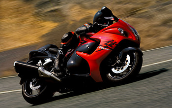 Hayabusa, driver, suzuki, 2560x1600, race, action, 2008, red, bike, road HD wallpaper