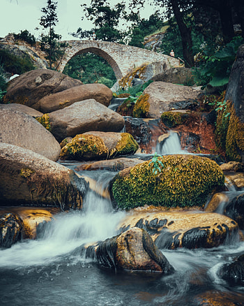 Nature, Water, Rivers, Stones, Rocks, Bridge HD phone wallpaper