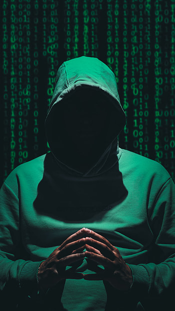 Hacker, green, hidden, thinking HD phone wallpaper