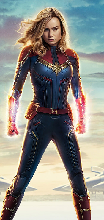 Brie Larson, Captain Marvel, Movie HD phone wallpaper