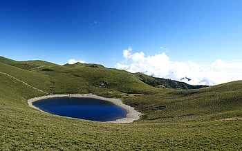 Nature, Grass, Mountains, Vertex, Top, Lake HD wallpaper