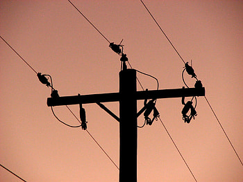 lineman's sunset, purple, pink, ohio, pole, sunset HD wallpaper