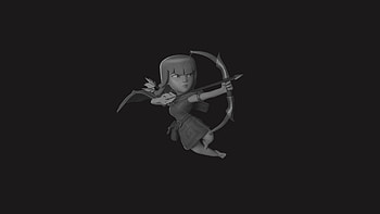Clash Of Clans Archer , clash-of-clans, supercell, games, 2017-games, black-and-white, monochrome HD wallpaper
