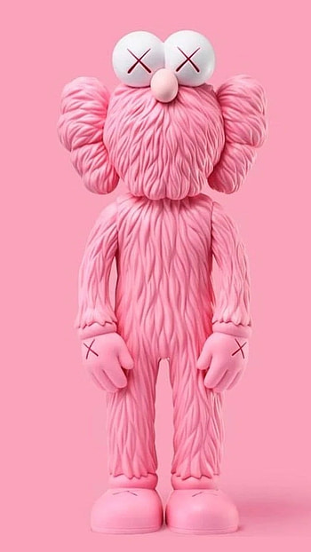 Kaws, Pink Background HD phone wallpaper