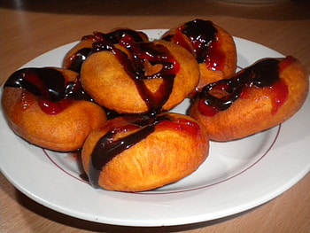 Dessert, strawberry, chocolate, donut, syrup HD wallpaper