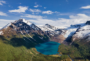 Lake Svartisvatnet In Norway , lake, norway, nature, mountains HD wallpaper