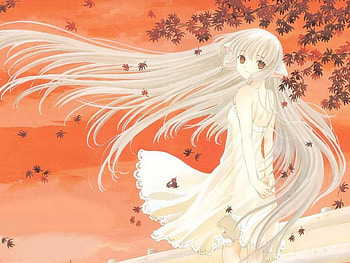 Fall, leaves, anime, girl, dress, hair HD wallpaper