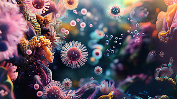 Vibrant Microbial World - Ultra, underwater, coral, colorful HD wallpaper