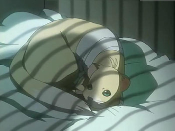 Yuuno Scrya Screenshot, other, bandages, yuuno, screenshot, yuuno scrya, magical girl lyrical nanoha, anime, scrya, ferret, nanoha HD wallpaper
