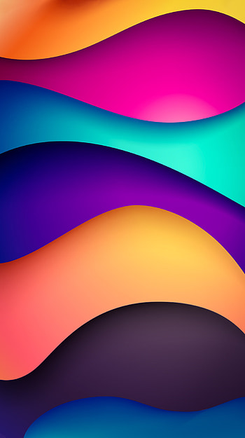 Fluid abstract, orange, aqua HD phone wallpaper
