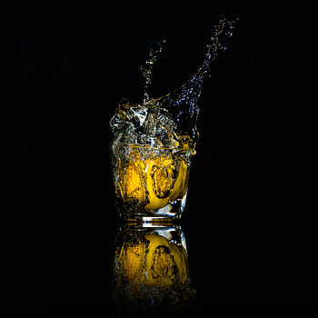 Macro, Spray, Splash, Glass, Lemon HD phone wallpaper