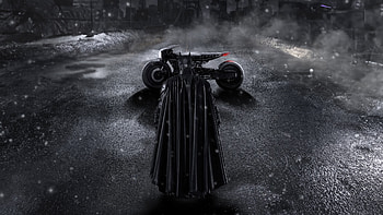 Batman Batcycle Roaming Gotham, batman, superheroes, artwork, batcycle, artwork, artist, digital-art HD wallpaper