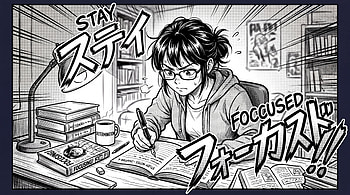 Stay Focused — Manga Study, Student HD wallpaper