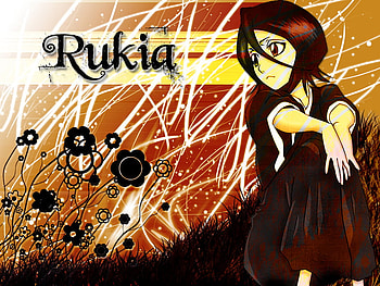 Rukia, outside, colorful, girl, anime HD wallpaper