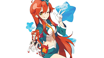 Littner Yoko Redheads White Tengen Toppa Gurren Lagann Anime HD wallpaper