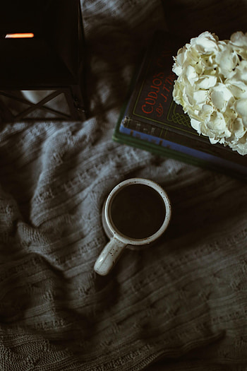 Flowers, Coffee, Miscellanea, Miscellaneous, Cup, Cloth, Book HD phone wallpaper