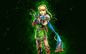Link, , green neon lights, The Legend of Zelda, protagonist, artwork, The Legend of Zelda series, Link The Legend of Zelda HD wallpaper