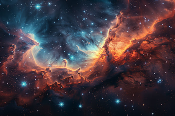 Univers 7, universe, space, nebula, star, AI Art HD wallpaper