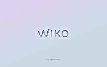 Wiko logo, cut out 3d text, white background, Wiko 3d logo, Wiko emblem, Wiko, embossed logo, Wiko 3d emblem HD wallpaper