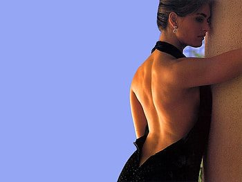 Sexy Girl, black dress, sexy, hot, girl HD wallpaper