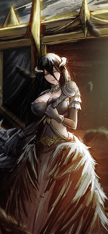 Albedo - Overlord, Albedo (Overlord), Anime, Overlord HD phone wallpaper