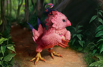 Biyo, pink, art, fantasy, bird, lindsey wakefield HD wallpaper