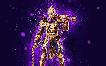 Undefeated Menace, , violet neon lights, Fortnite Battle Royale, Fortnite characters, Undefeated Menace Skin, Fortnite, Undefeated Menace Fortnite HD wallpaper