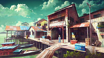 anime scenery - Google Search HD wallpaper