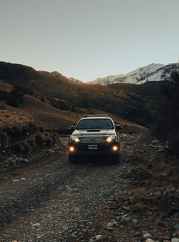 Sky, Toyota, Cars, Rocks, Road, Car, Suv, Front View HD phone wallpaper