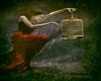Under Water..., cute, girl, water HD wallpaper