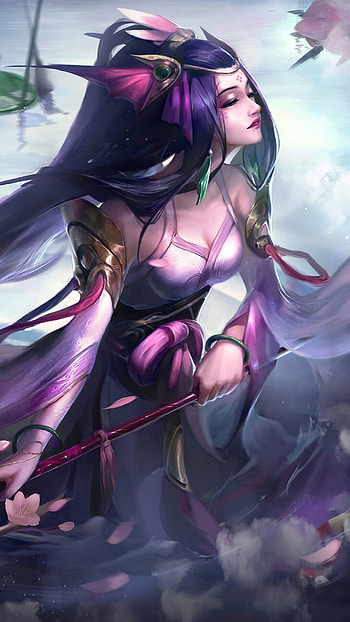 Nami, League of Legends, Splendid staff, Artwork HD phone wallpaper