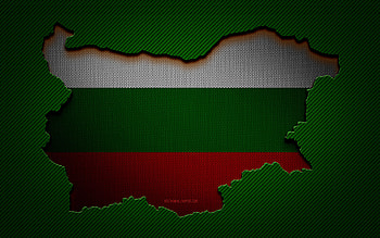 Bulgaria map, , European countries, Bulgarian flag, green carbon background, Bulgaria map silhouette, Bulgaria flag, Europe, Bulgarian map, Bulgaria, flag of Bulgaria HD wallpaper