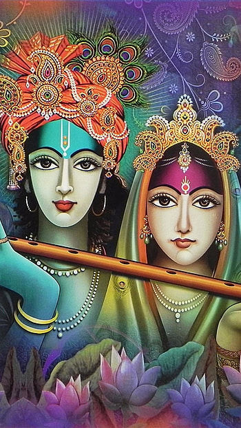 Radha Krishna , Beautiful Background HD phone wallpaper
